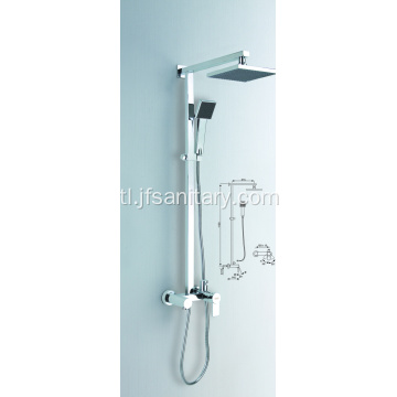 Square Style Exposed Shower System na May Tub Faucet